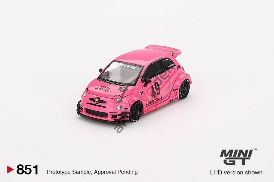Mini GT 1/64 ABARTH 595 LB-WORKS x Abas Works Pink MGT00851