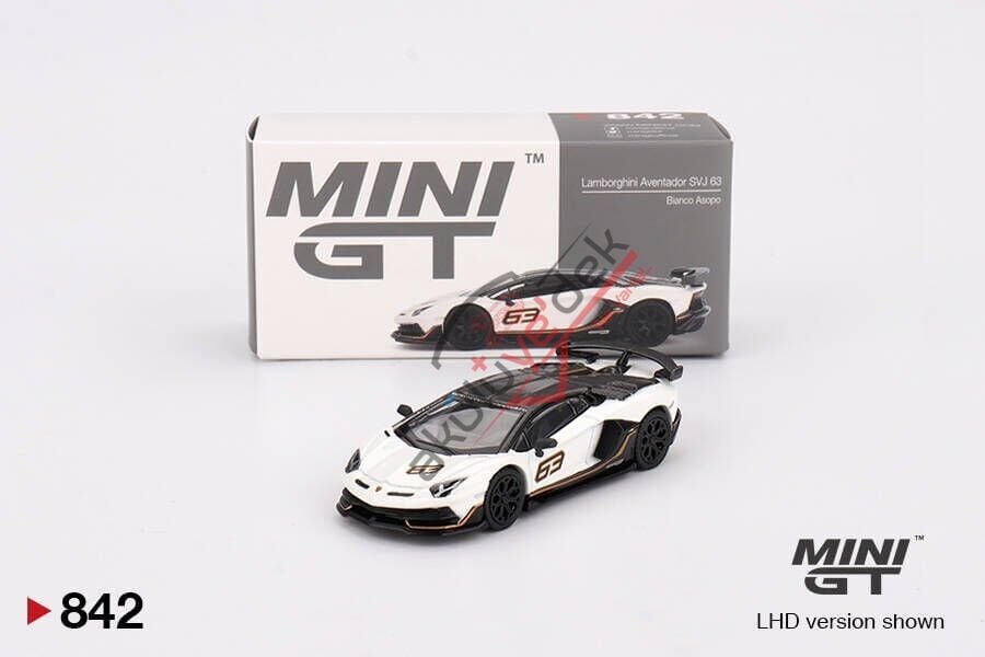 Mini GT 1/64 Lamborghini Aventador SVJ 63 Bianco Asopo MGT00842