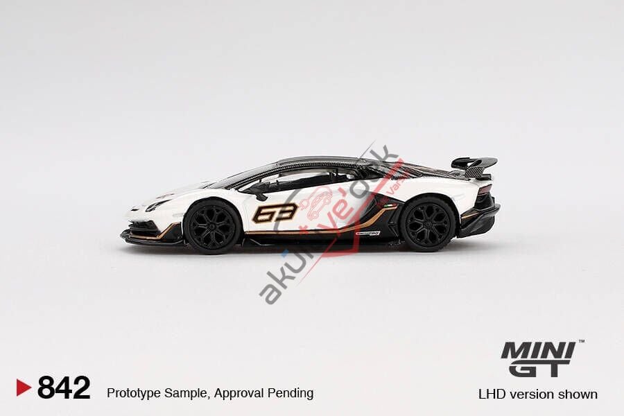Mini GT 1/64 Lamborghini Aventador SVJ 63 Bianco Asopo MGT00842