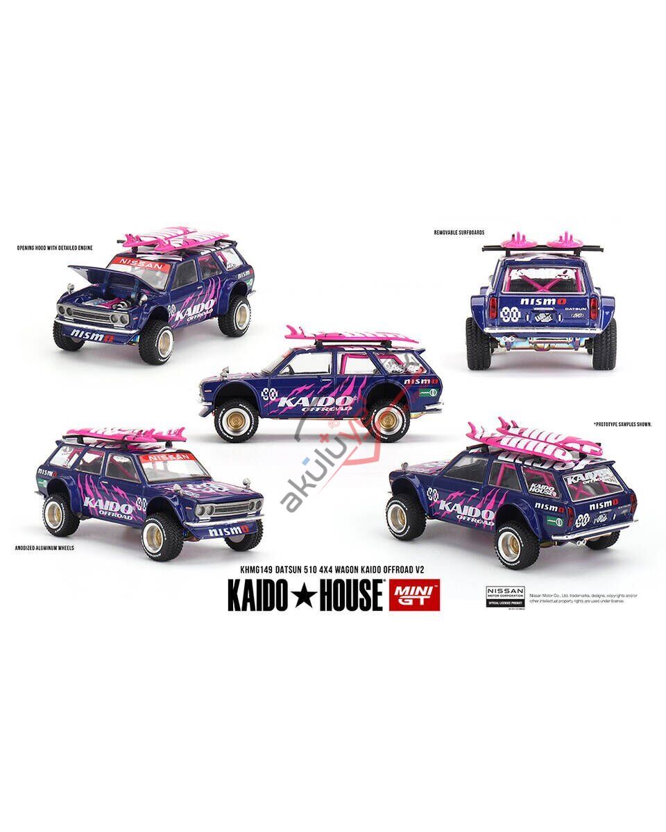 Mini GT 1/64 Datsun 510 4x4 Wagon Kaido Offroad V2 KHMG149