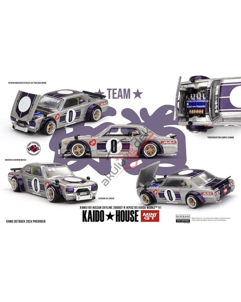 Mini GT 1/64 [KaidoHouse x MiniGT] Nissan Skyline 2000GT-R (KPGC10) Kaido Works V1 KHMG165