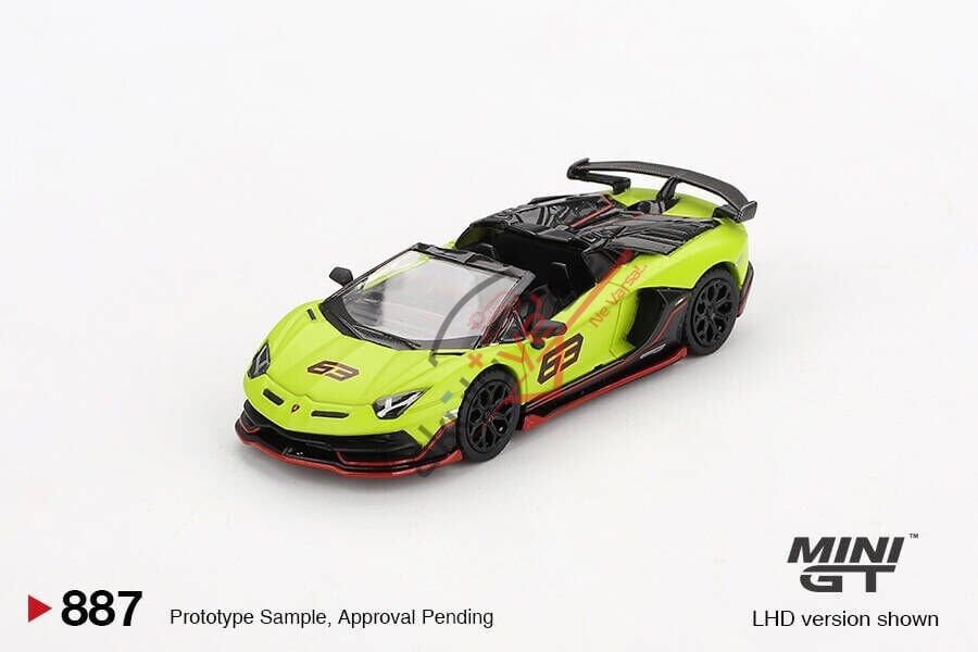 Mini GT 1/64 Lamborghini Aventador SVJ 63 Roadster Verde Shock