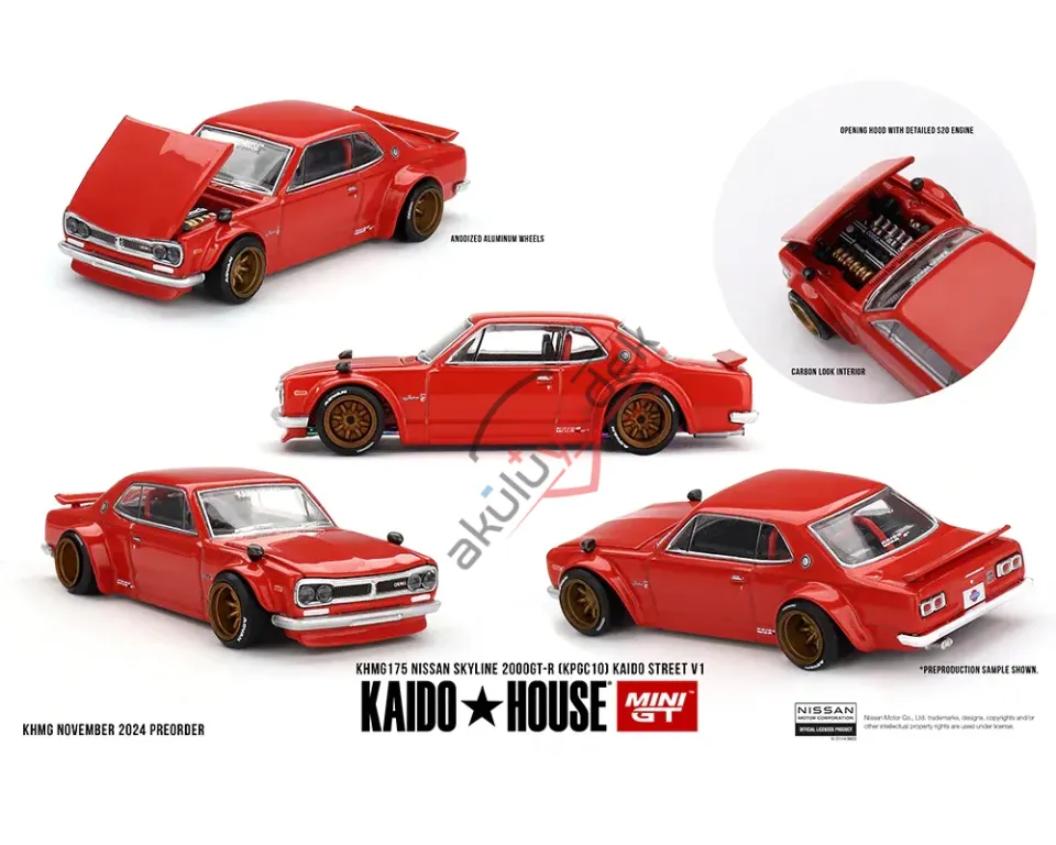 (ÖN SATIŞ) Mini GT 1/64 [KaidoHouse x MiniGT] Nissan Skyline 2000GT-R (KPGC10) Kaido Street V1 KHMG175