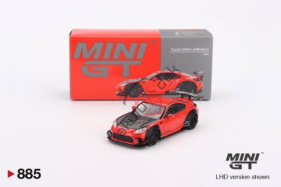 (ÖN SATIŞ) Mini GT 1/64 Toyota GR86 LB Nation Red MGT00885
