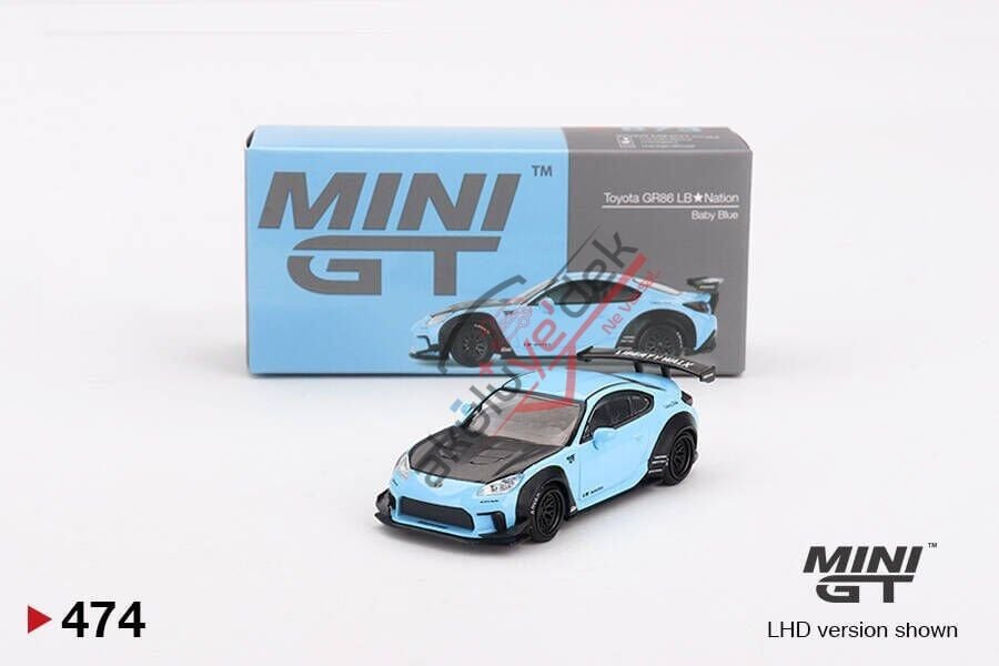 (ÖN SATIŞ) Mini GT 1/64 Toyota GR86 LB Nation Baby Blue MGT00873