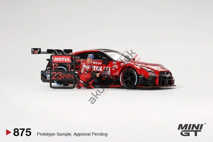 Mini GT 1/64 Nissan GT-R NISMO #23 ''MOTUL AUTECH GT-R 2021'' SUPER GT SERIES Suzuka winner W/ Matsuda Figure Tsugio Matsuda Collection No.2 MGT00875