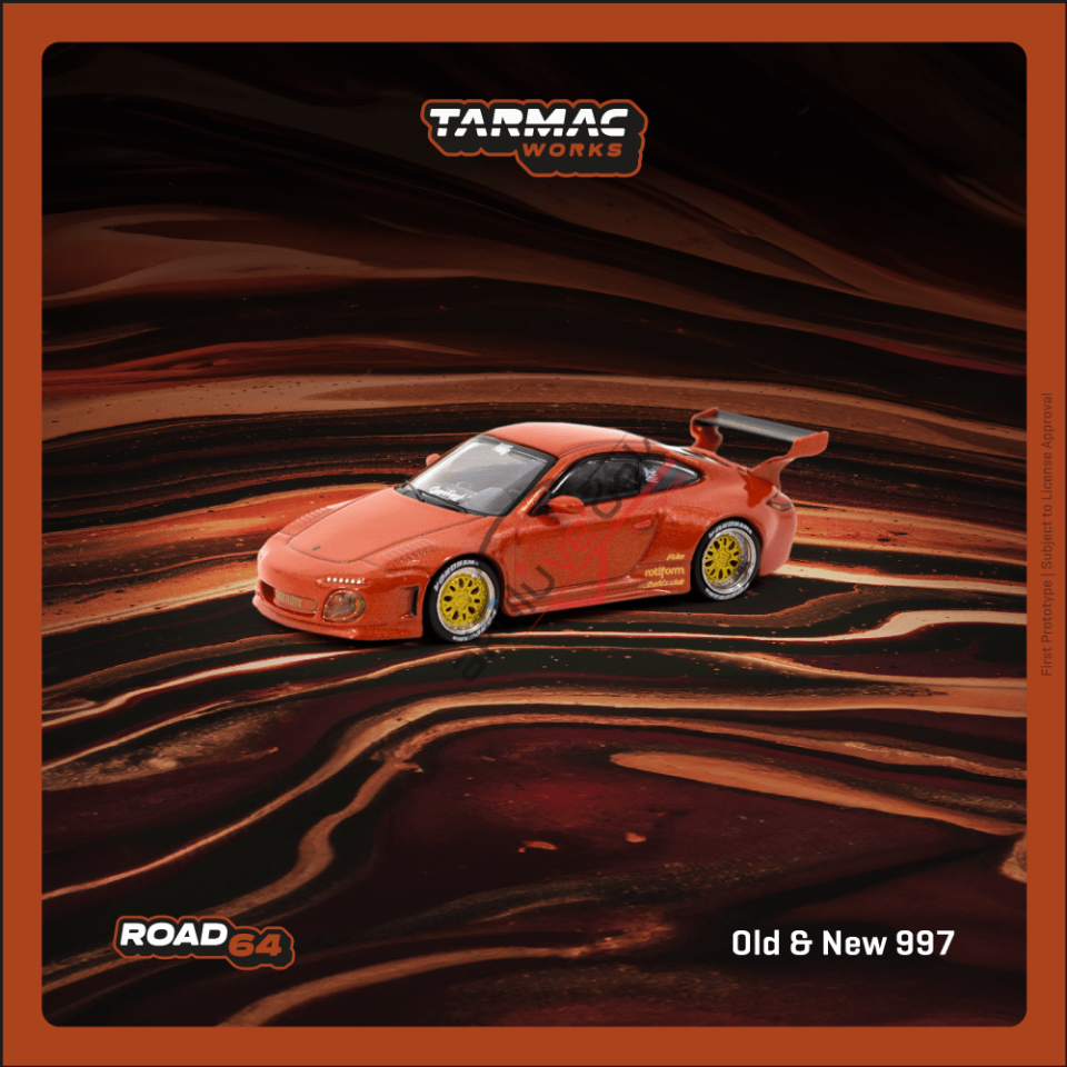 Tarmac Works 1/64 Old & New 997 Red Metallic - ROAD64 T64R-TL053-REM