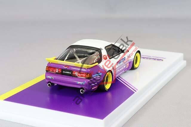 Tarmac Works 1/64 Pandem Mazda RX-7 FC3S White / purple - HOBBY64 T64-066-WP