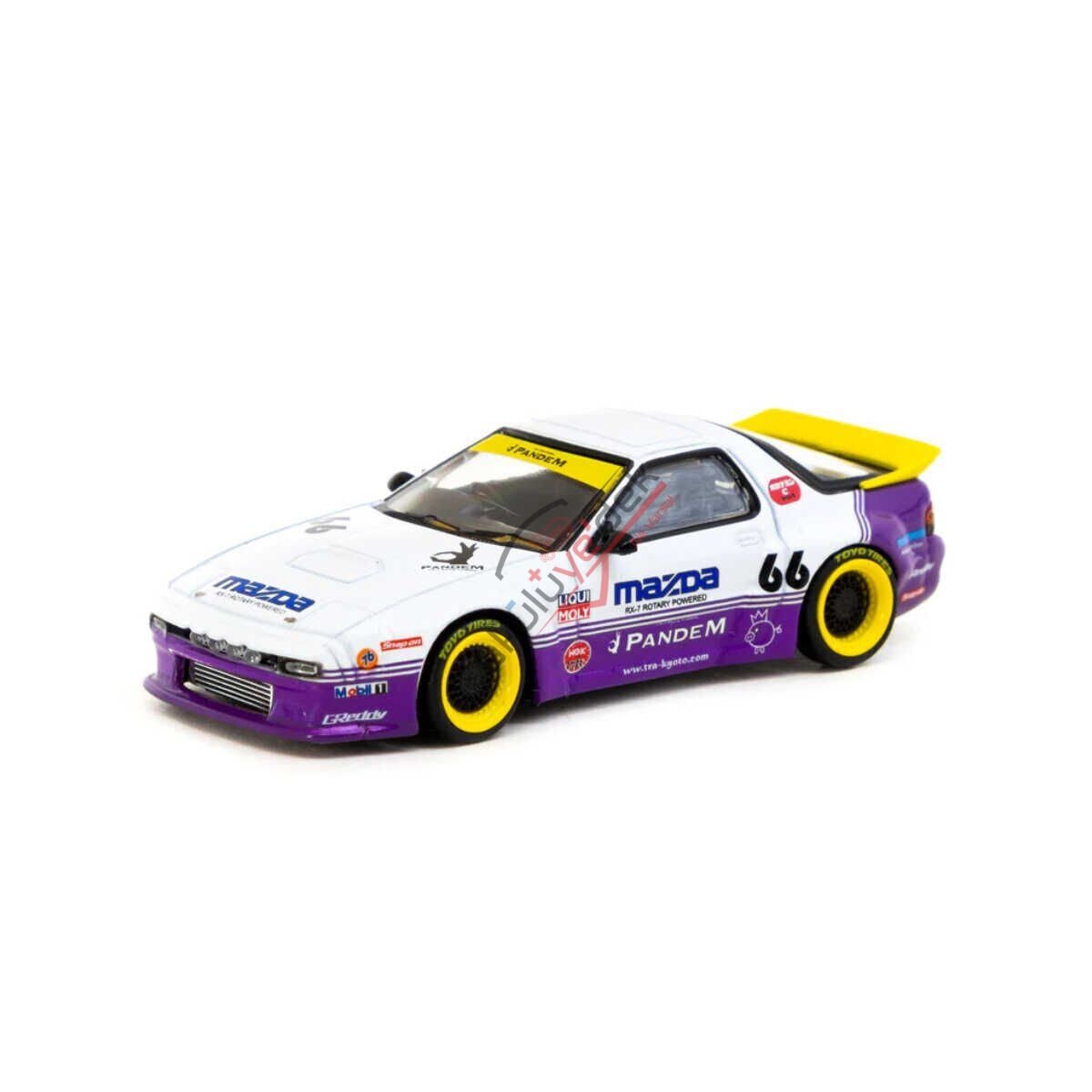 Tarmac Works 1/64 Pandem Mazda RX-7 FC3S White / purple - HOBBY64 T64-066-WP