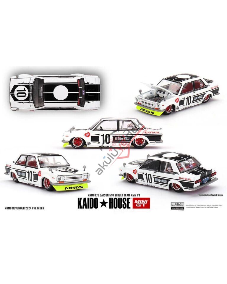 Mini GT 1/64 KaidoHouse Datsun 510 Street Team XMM V1 KHMG176
