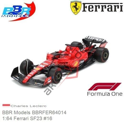 Mini GT 1/64 BBR: 1/64 Ferrari SF-23 Bahrain GP 2023 #16 C. Leclerc BBRFER64014