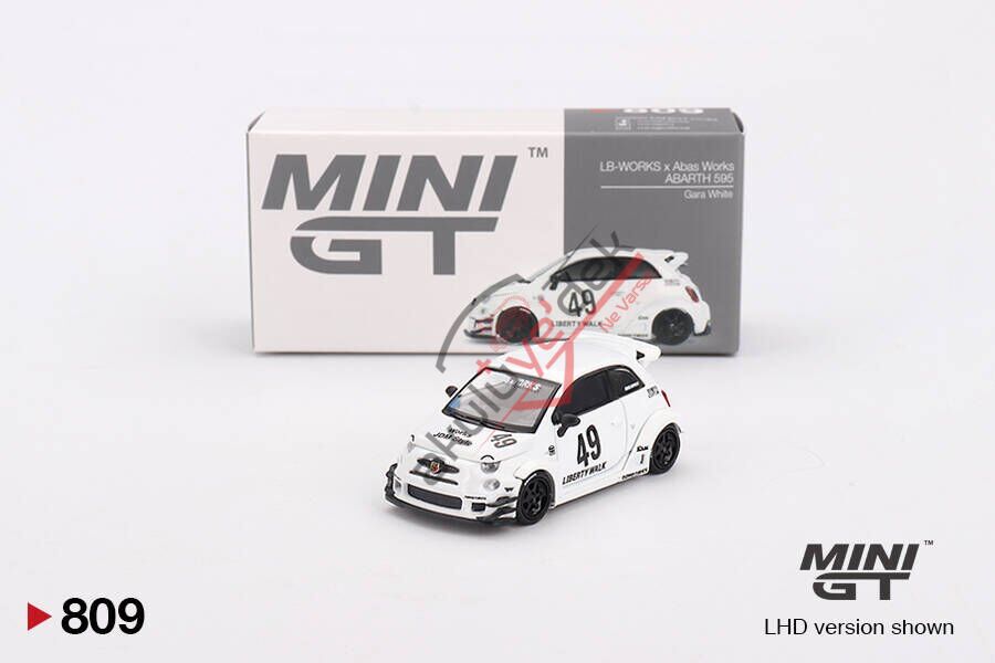 Mini GT 1/64 LB-WORKS x Abas Works ABARTH 595 Gara White MGT00809
