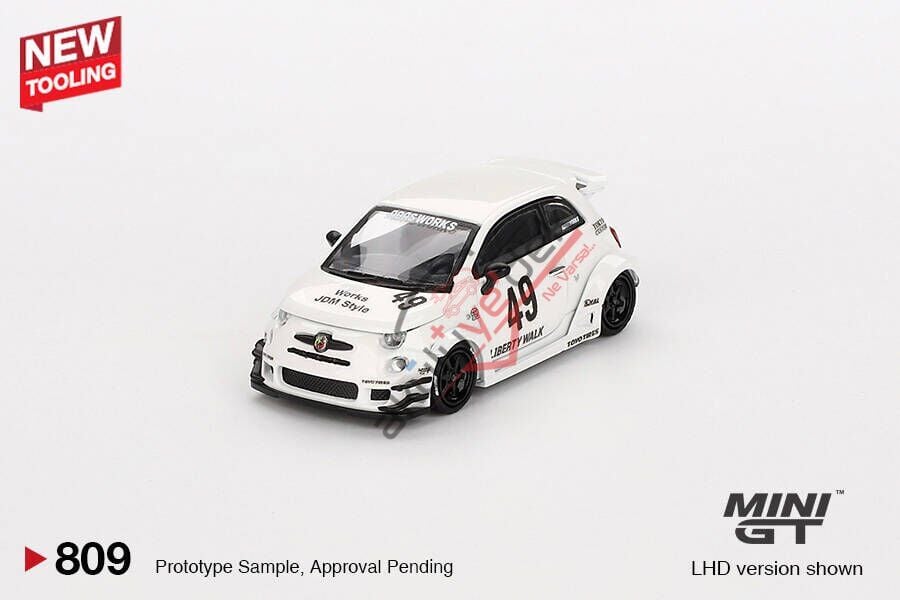 Mini GT 1/64 LB-WORKS x Abas Works ABARTH 595 Gara White MGT00809