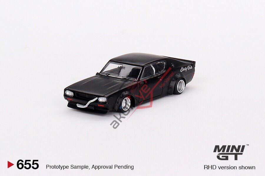 Mini GT 1/64 Nissan Skyline Kenmeri Liberty Walk Matt Black MGT00655
