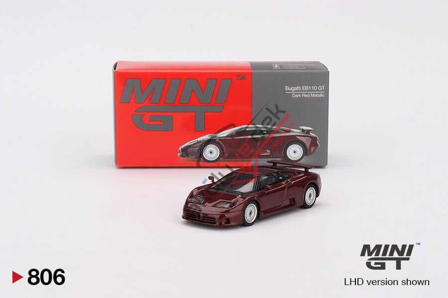 Mini GT 1/64 Bugatti EB110 GT Dark Red Metallic - MGT00806