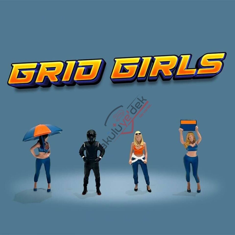 American Diorama 1/64 Figure Set: Grid Girls AD-2406