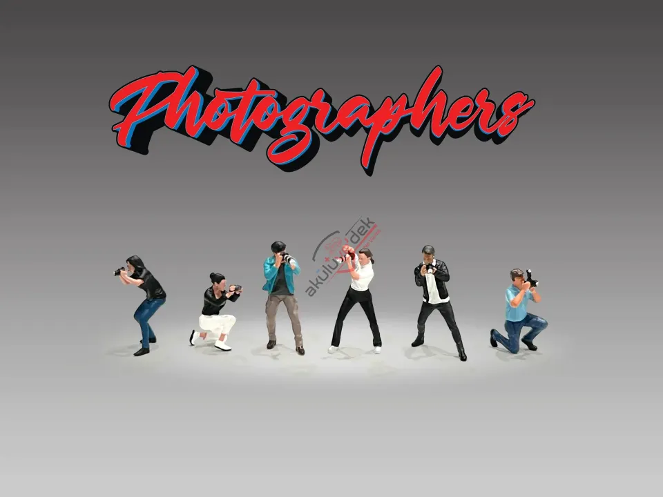 1:64 Figurine Set ''Photographers'' -- American Diorama AD-2414
