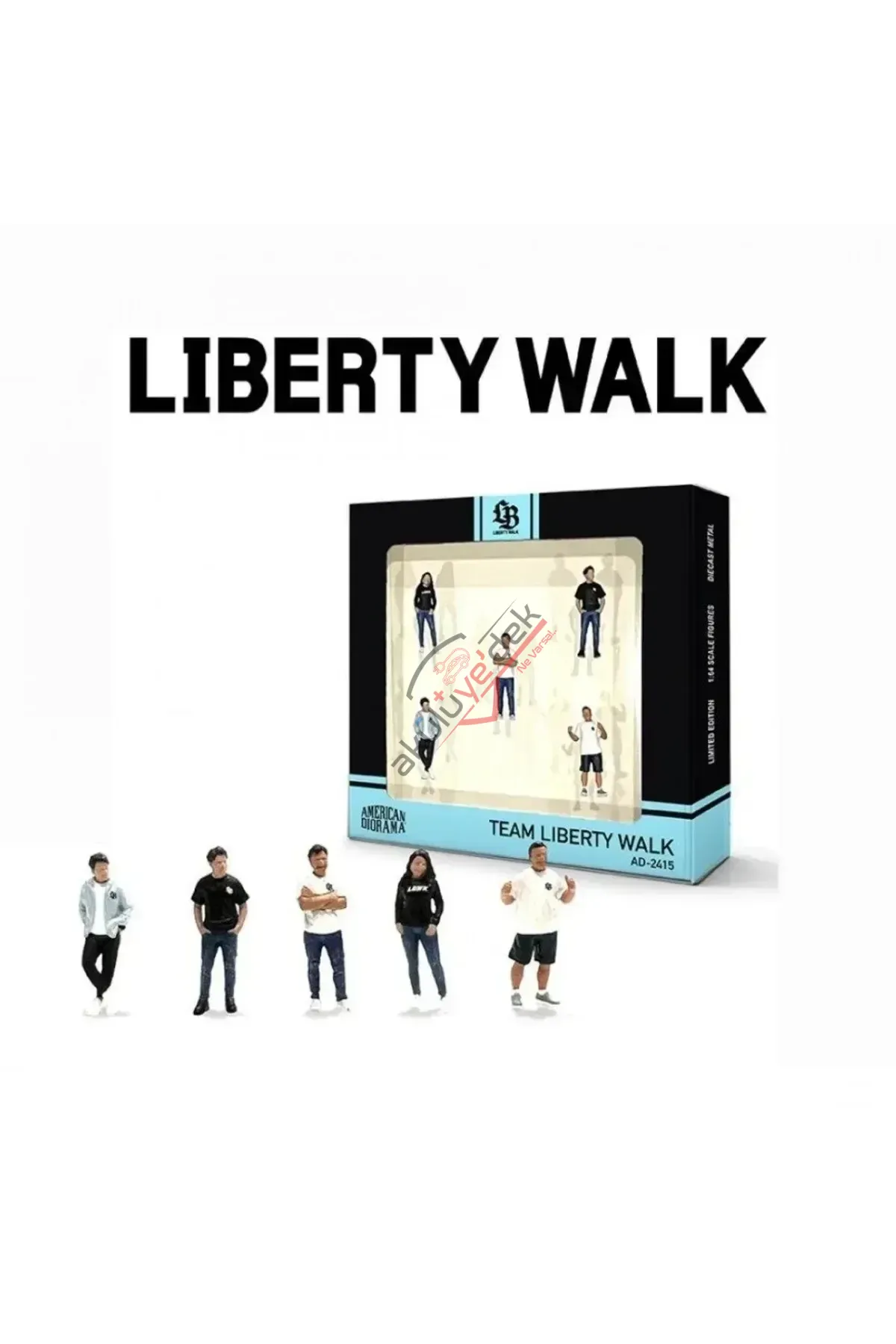 1:64 Figurine Set ''Team Liberty Walk'' -- American Diorama AD-2415