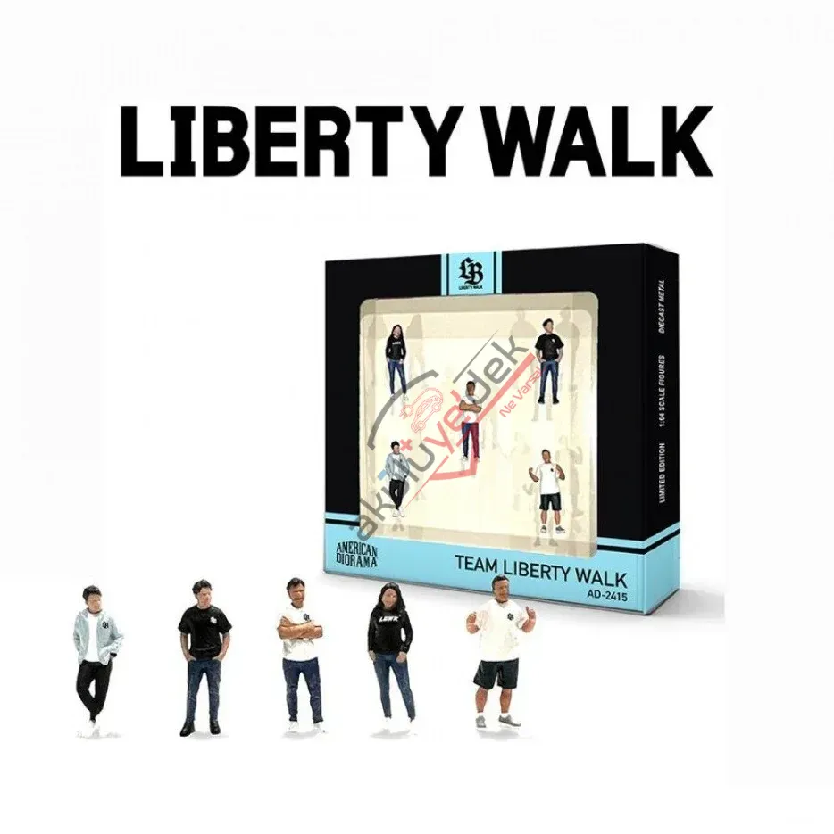1:64 Figurine Set ''Team Liberty Walk'' -- American Diorama AD-2415
