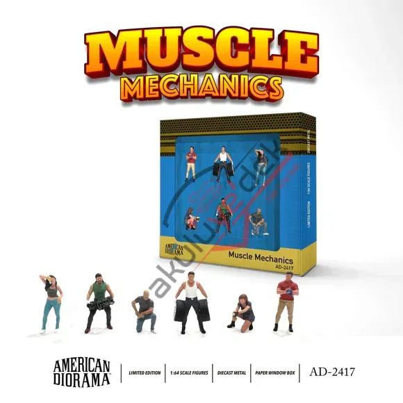 1:64 Figurine Set ''Muscle Mechanics'' -- American Diorama AD-2417