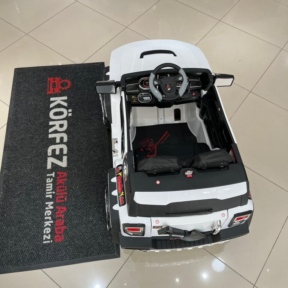Iznik Kumandalı Akülü Araba Akülü Jeep 12v 4x2 / Beyaz