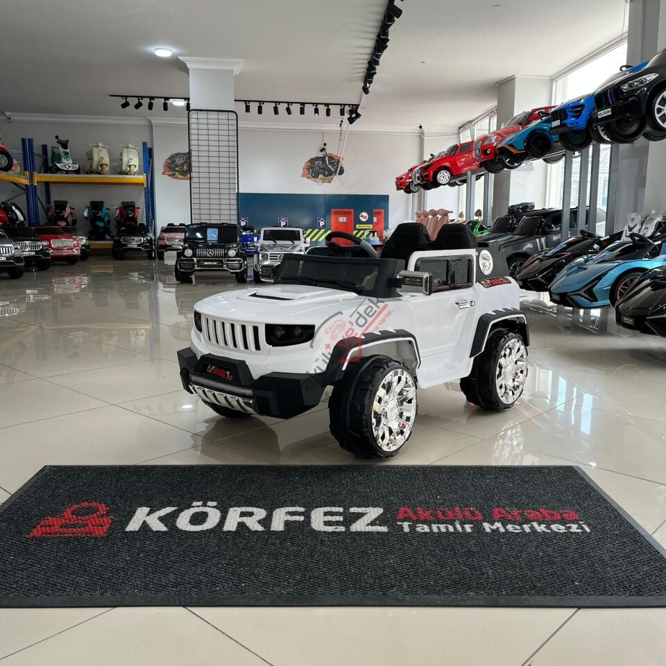 Iznik Kumandalı Akülü Araba Akülü Jeep 12v 4x2 / Beyaz