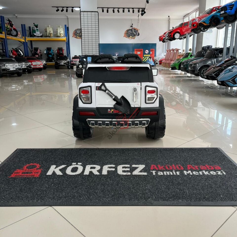 Iznik Kumandalı Akülü Araba Akülü Jeep 12v 4x2 / Beyaz