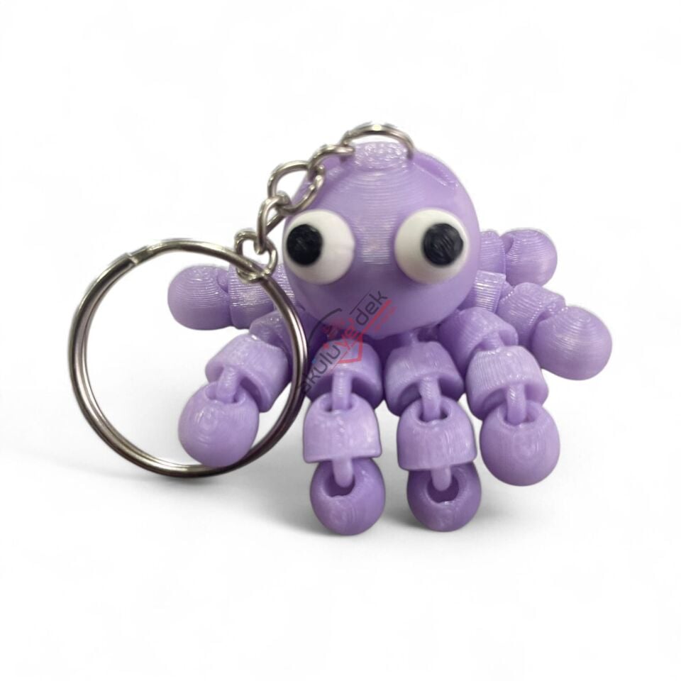 3D Anahtarlık Hareketli Ahtapot Figür