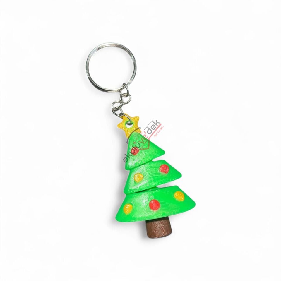 3D AnahtarlıkYılbaşı Ağaç Fügürü