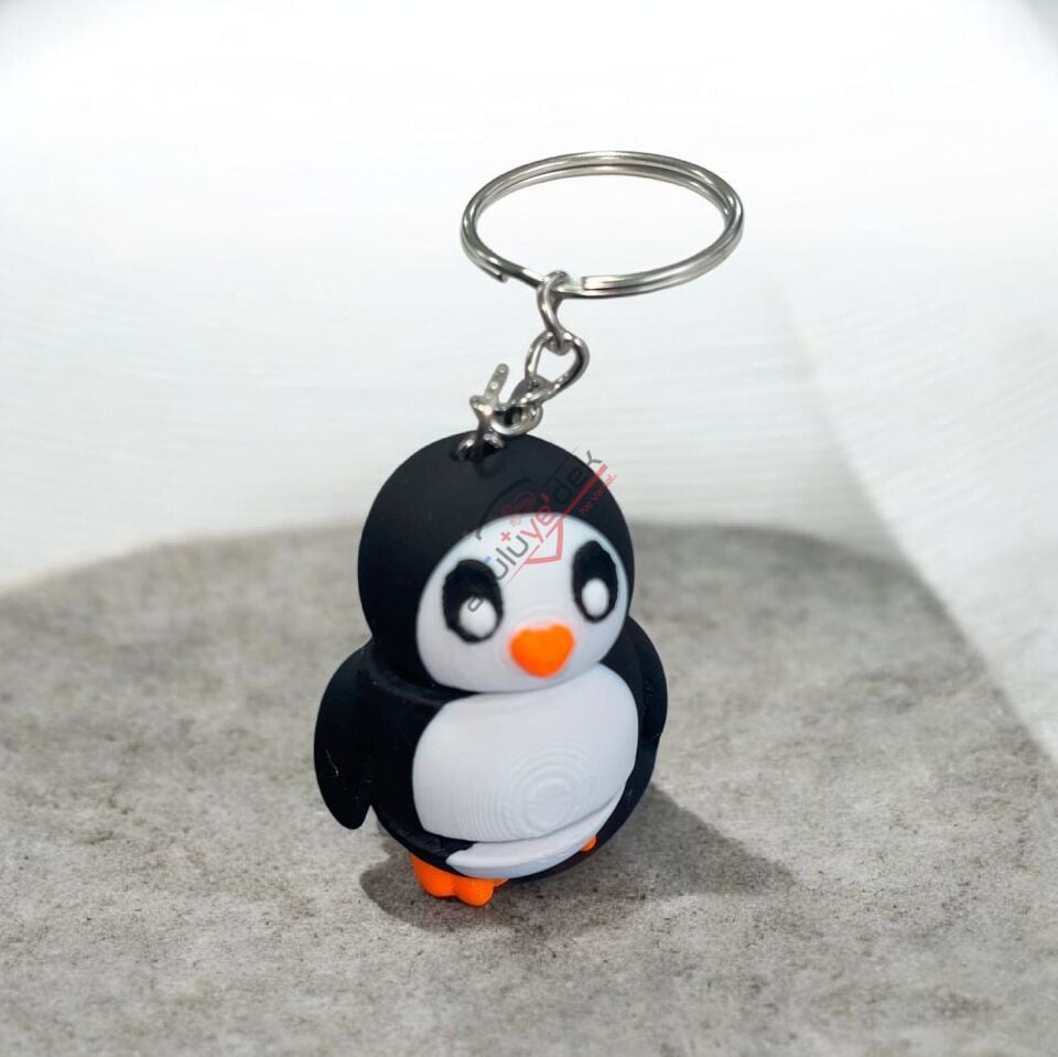 3D Anahtarlık Penguen Figürü