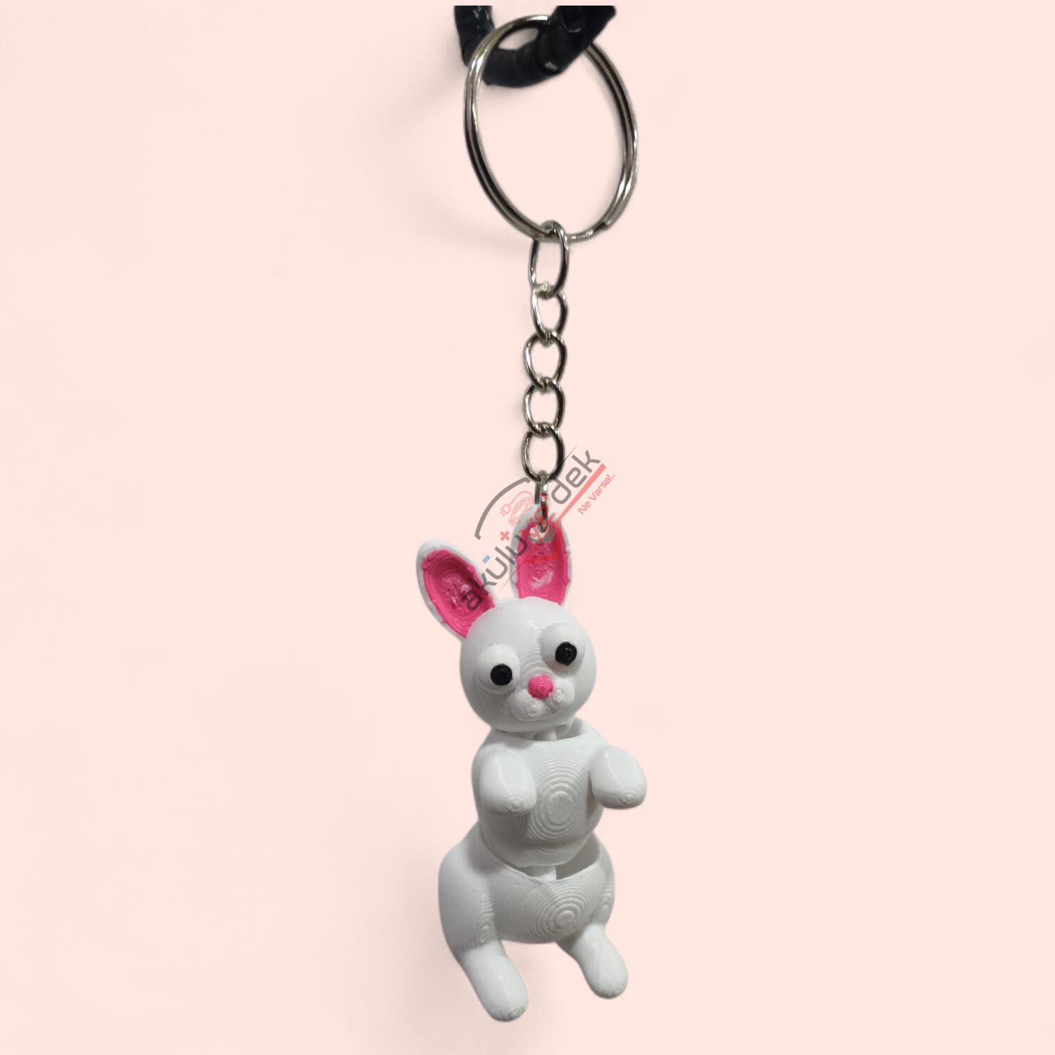 3D Anahtarlık Tavşan Figürü