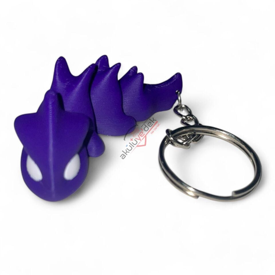 3D Anahtarlık Mor Ejderha Figürü