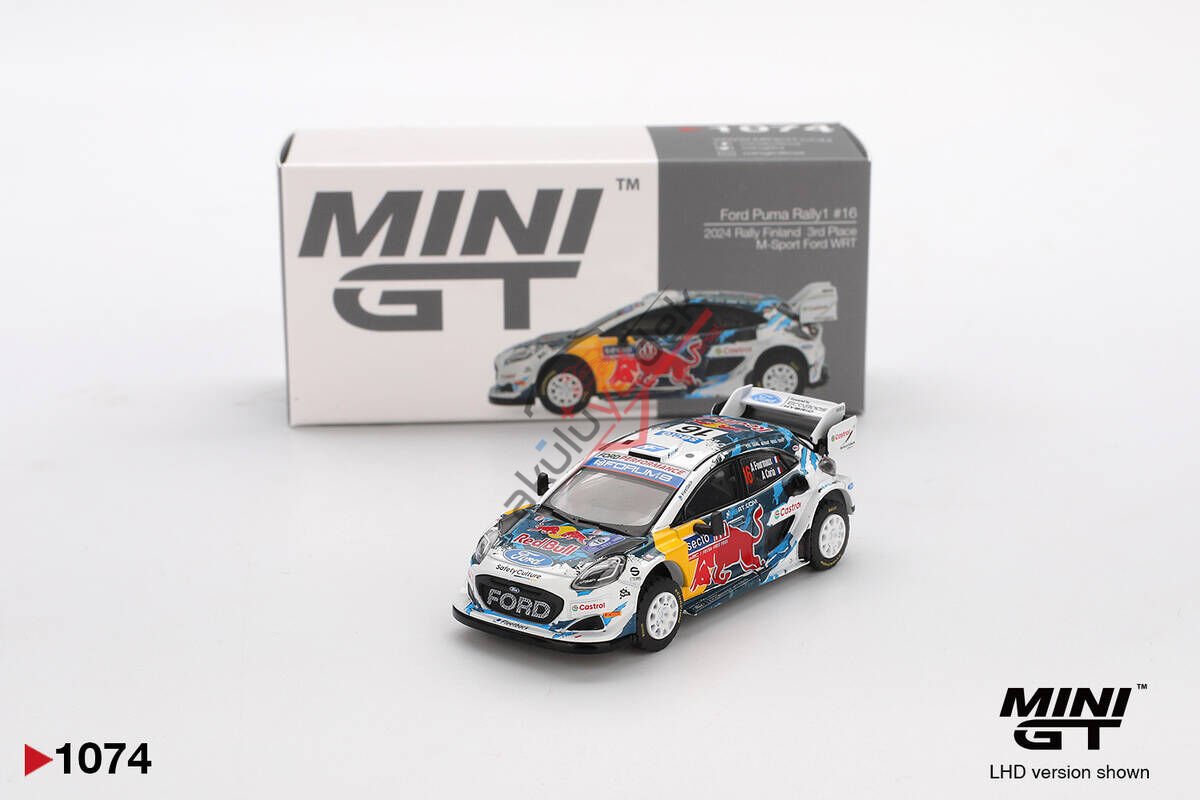 Mini GT 1/64 Ford Puma Rally1 #16 M-Sport Ford WRT 2024 Rally Finland 3rd Place MGT01074