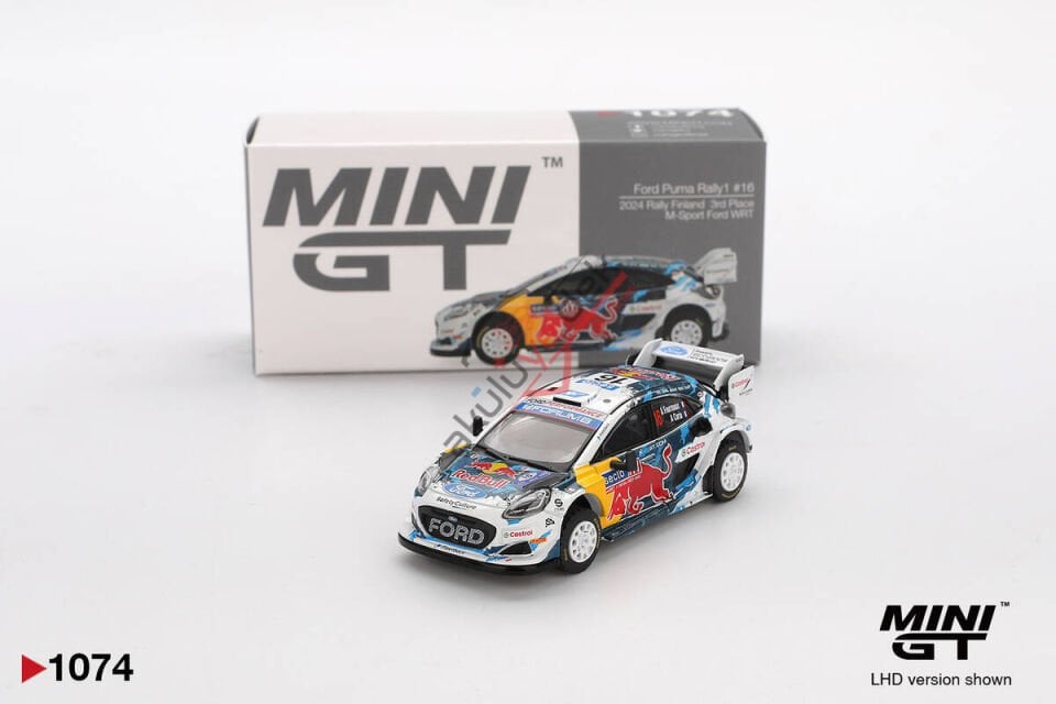 Mini GT 1/64 Ford Puma Rally1 #16 M-Sport Ford WRT 2024 Rally Finland 3rd Place MGT01074