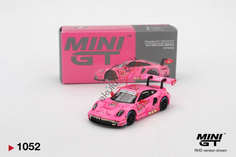 Mini GT 1/64 Porsche 911 GT3 R AO Racing 2024 IMSA ROAD AMERICA MGT01052
