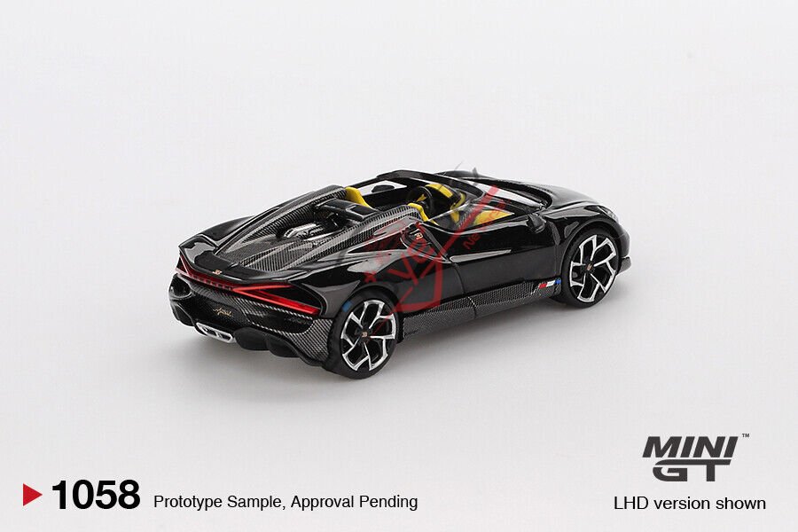 Mini GT 1/64 Bugatti W16 Mistral Black MGT01058