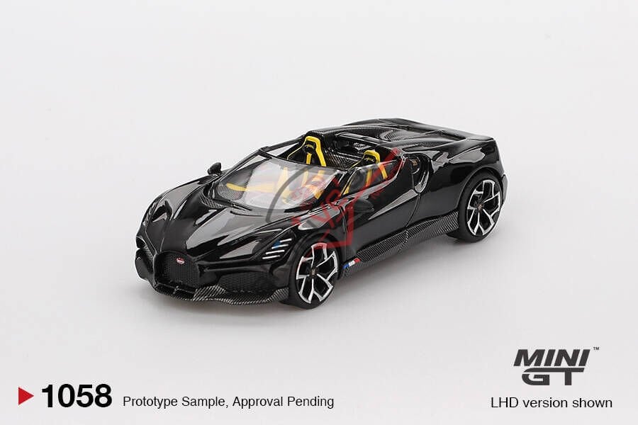 Mini GT 1/64 Bugatti W16 Mistral Black MGT01058