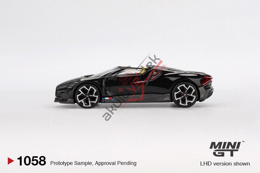 Mini GT 1/64 Bugatti W16 Mistral Black MGT01058