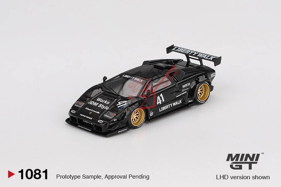 Mini GT 1/64 Lamborghini Countach LB-WORKS Black MGT01081